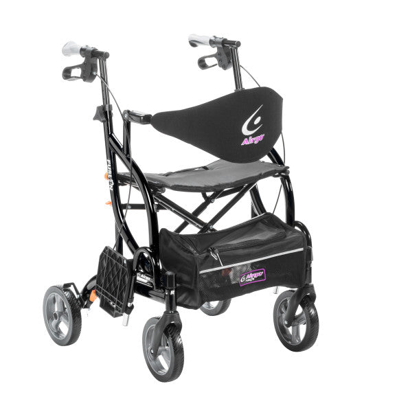 Drive Medical Airgo Fusion F23 Side-Folding Rollator & Transport Chair