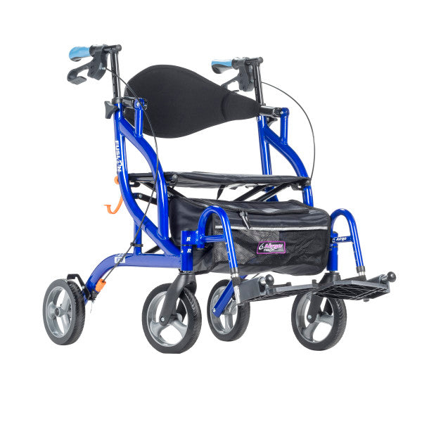 Drive Medical Airgo Fusion F20 Side-Folding Rollator & Transport Chair