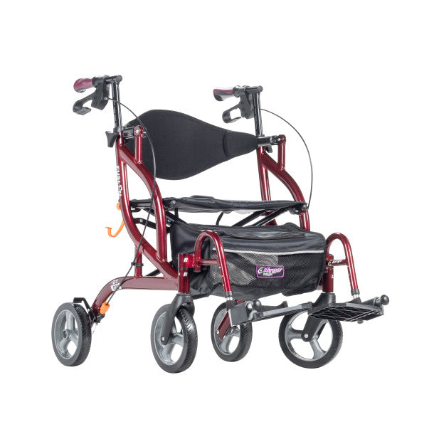 Drive Medical Airgo Fusion F20 Side-Folding Rollator & Transport Chair