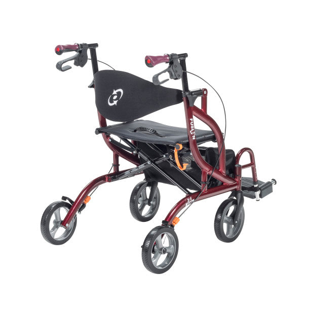 Drive Medical Airgo Fusion F20 Side-Folding Rollator & Transport Chair