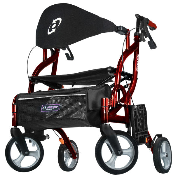 Drive Medical Airgo Fusion F18 Side-Folding Rollator & Transport Chair