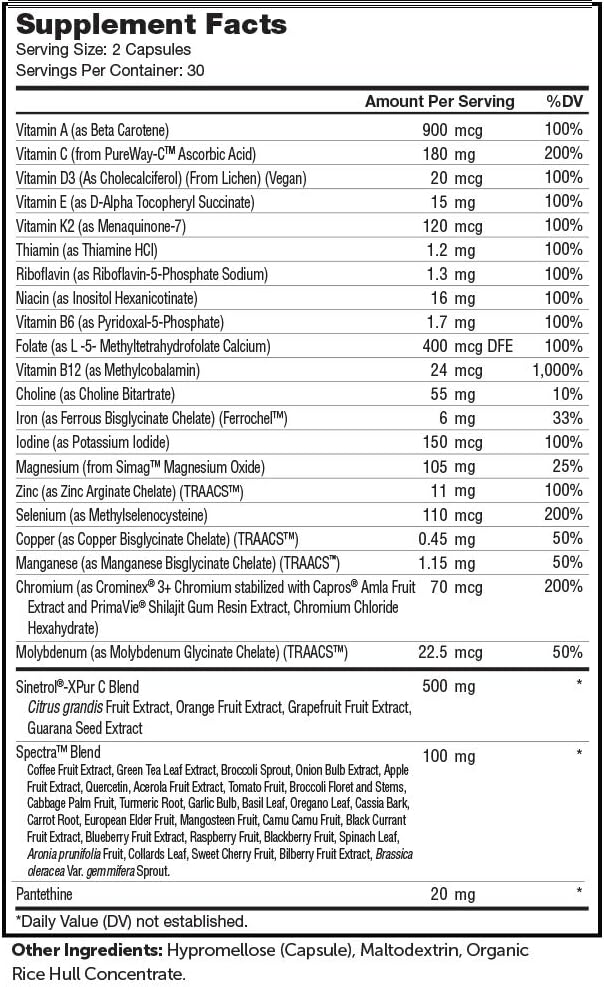 Zahler Multivitamins Metabolism (60) Capsules