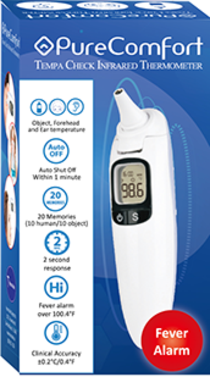 PURE COMFORT TEMPA CHECK INFRARED 4-IN1 THERMOMETER