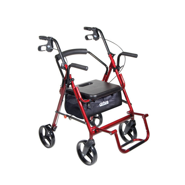 Drive Medical Duet Rollator/Transport Chair, 8" Casters