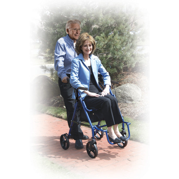 Drive Medical Duet Rollator/Transport Chair, 8" Casters