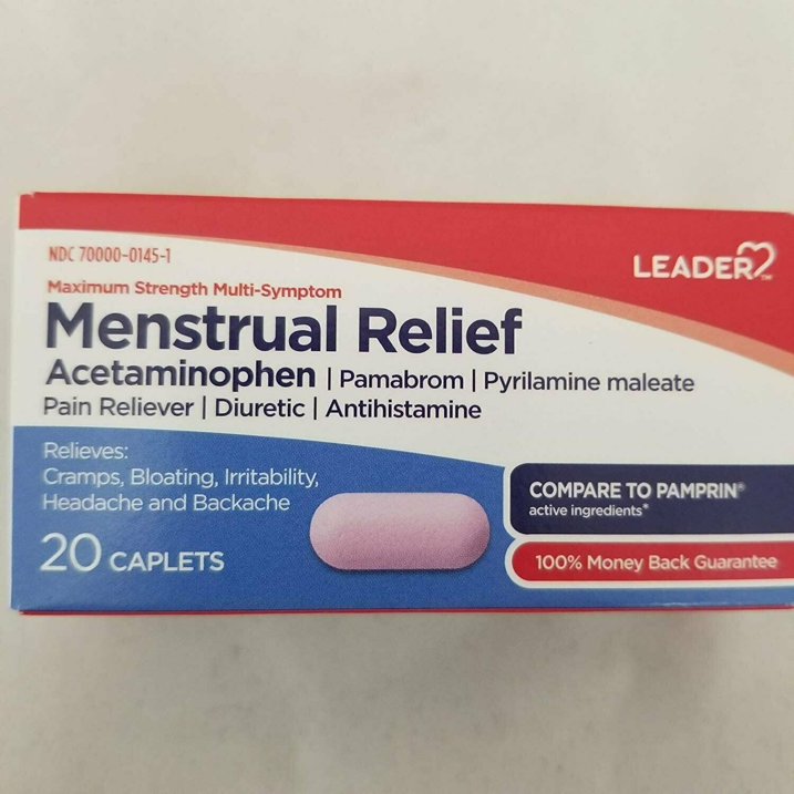 Leader Menstrual Relief, 20 Caplets