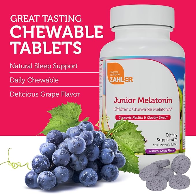 Zahler Junior Melatonin (120) Chewable Tablets