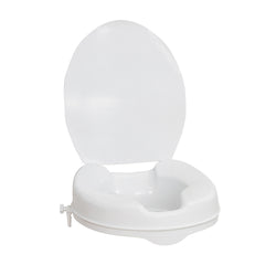 Drive Medical Raised Toilet Seat with Lid, 2"