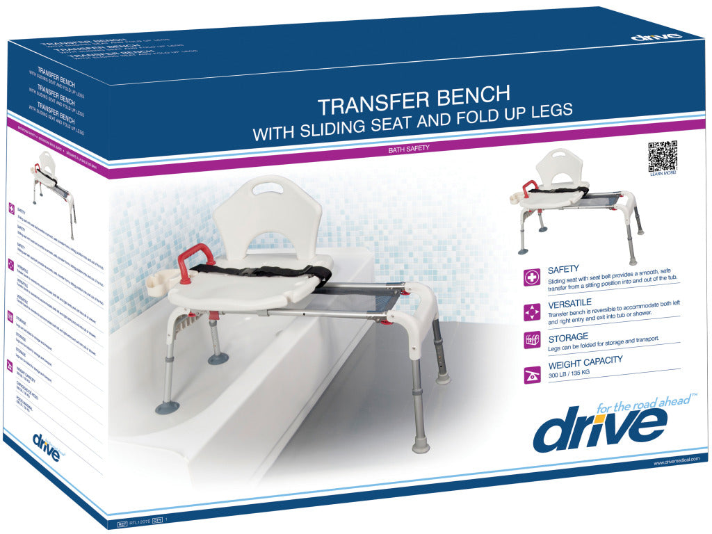 Drive Medical Folding Universal Sliding Transfer Bench