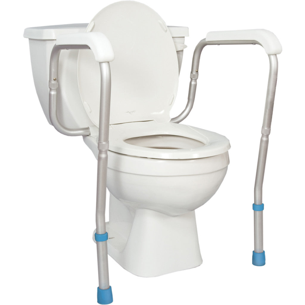 Drive Medical AquaSense Adjustable Toilet Safety Rails, to Floor