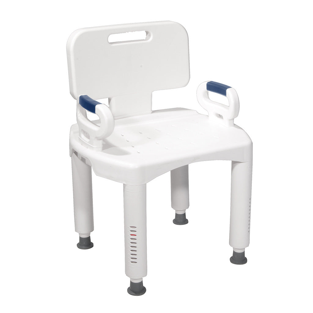 Drive Medical Premium Series Shower Chair with Back and Arms