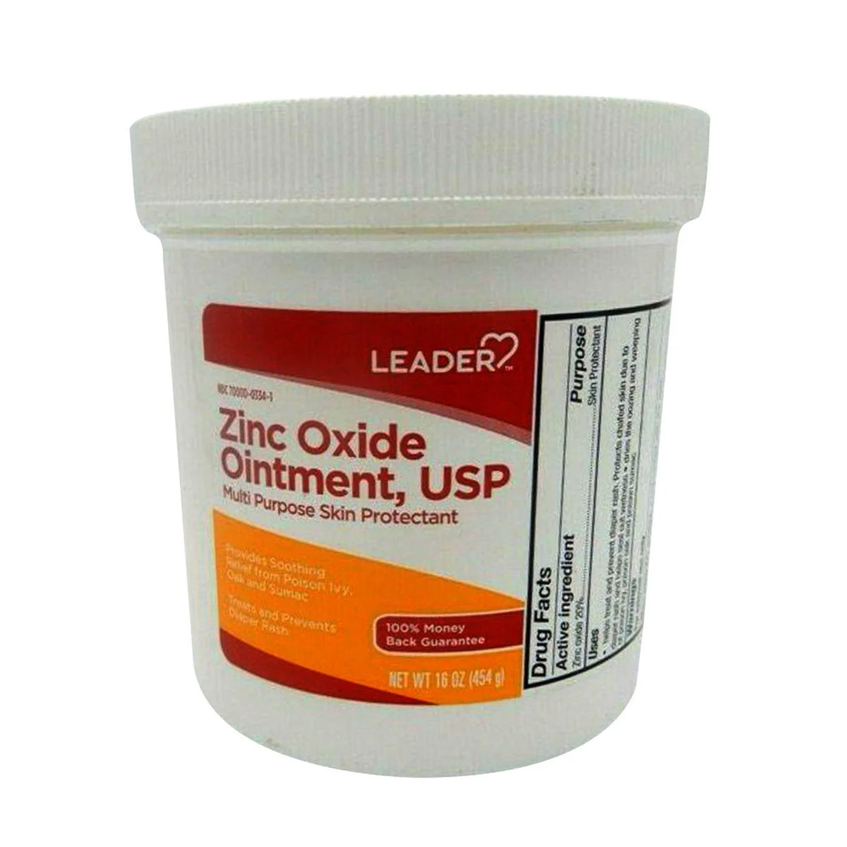 Leader Zinc Oxide Skin Protectant Ointment, 16 Oz, 2 Pack