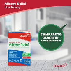 Leader Non-Drowsy Allergy Relief, 300 ea