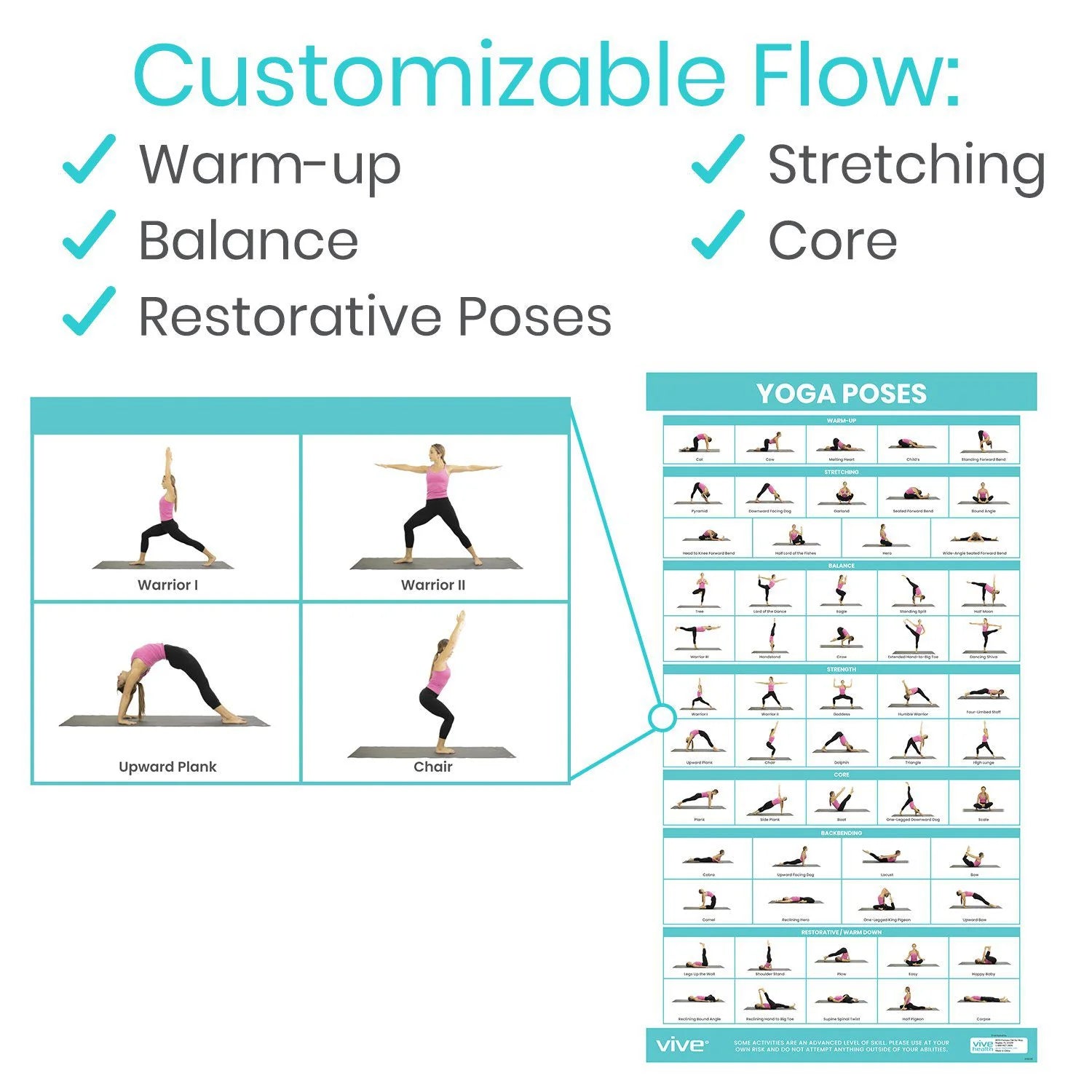 Vive Yoga Poses Poster