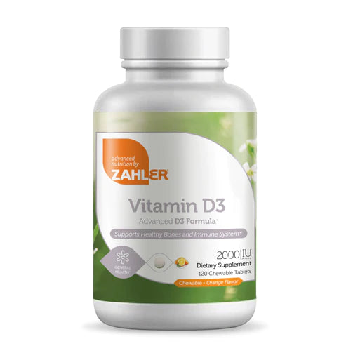 Zahler Vitamin D3 2000 IU (120) Chewable Tablets