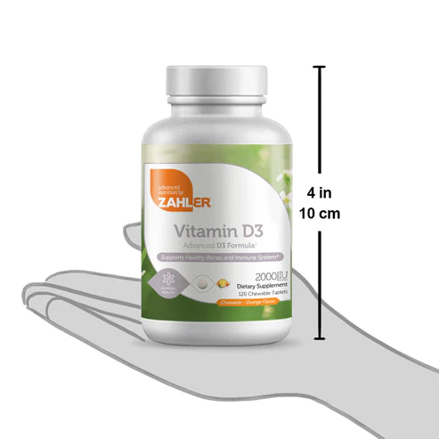 Zahler Vitamin D3 2000 IU (120) Chewable Tablets