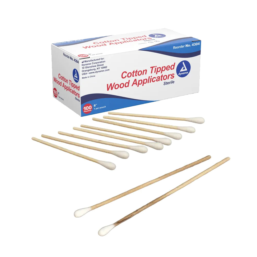 Dynarex 6" Cotton Tipped Applicator