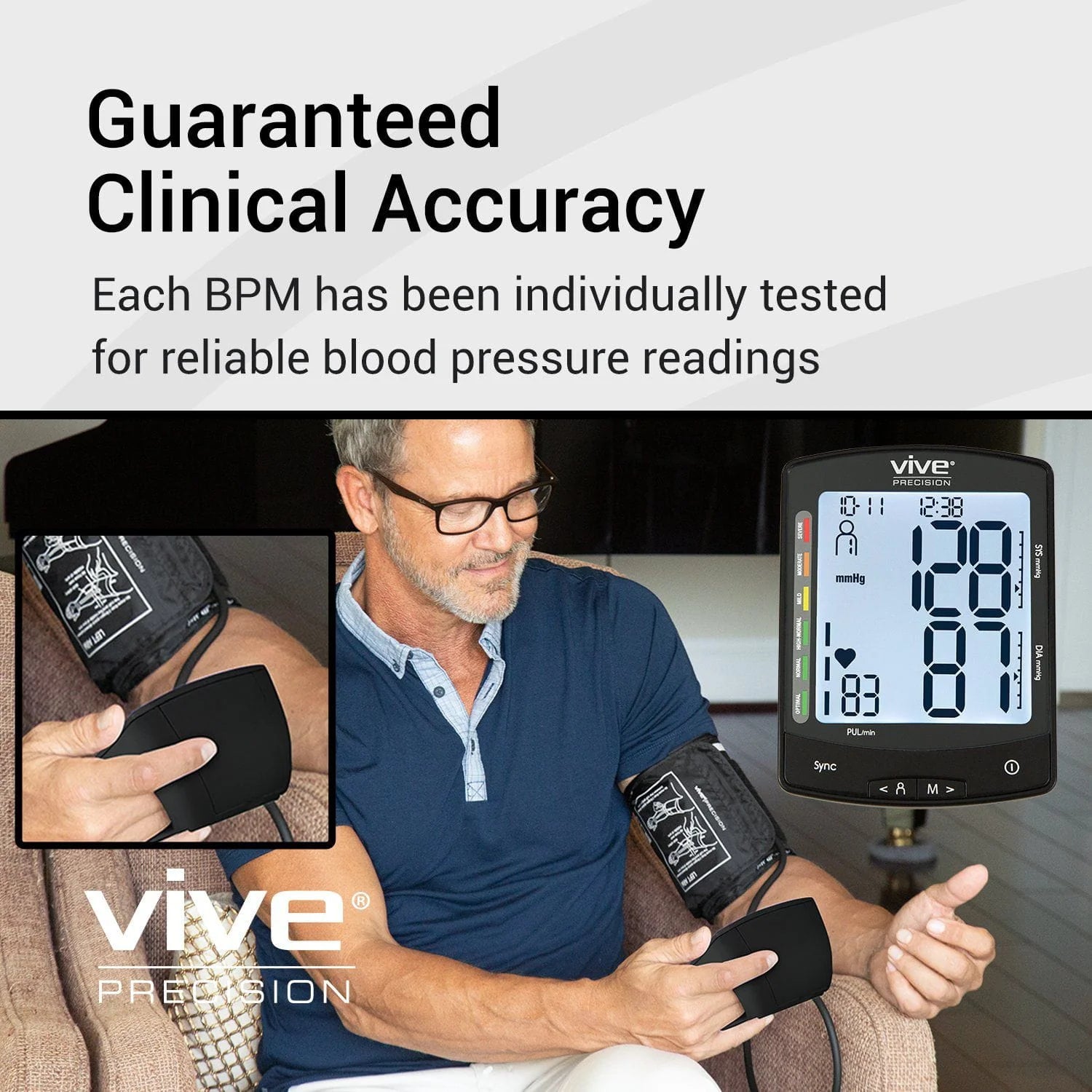 Vive Blood Pressure Monitor Compatible with Smart Devices