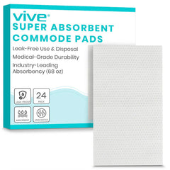 Vive Commode Pads 24 pack (No Liners)