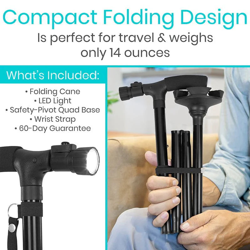 Vive LED Folding Cane