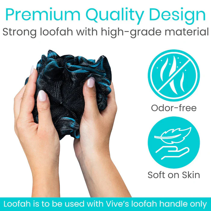 Vive Bendable Loofah Replacement Setv