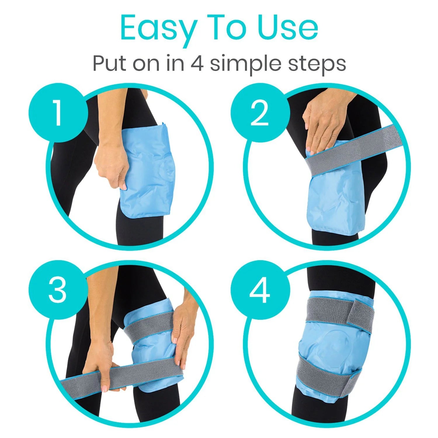 Vive Knee Ice Pack Dual Straps