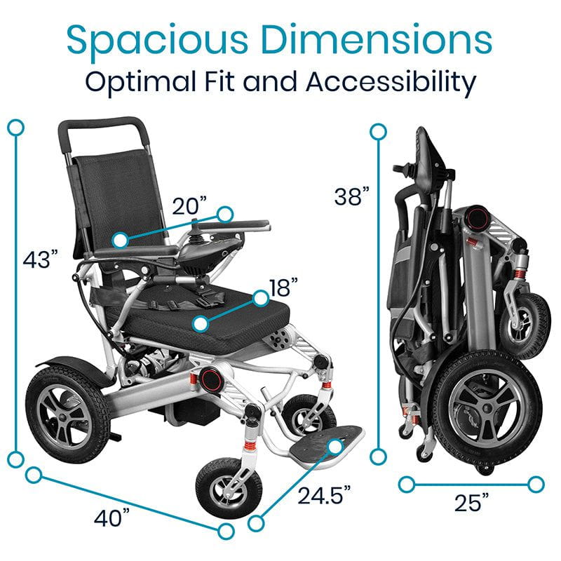 Vive Power Wheelchair - Foldable Long Range Transport Aid