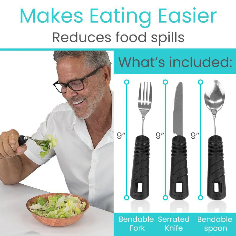 Vive Bendable Adaptive Utensil Set