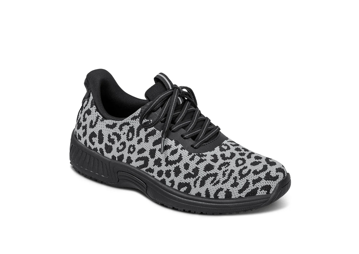 OrthoFeet Kita Hands-Free Women's Sneakers - Snow Leopard