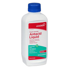 LEADER Antacid Liquid Regular Strength, For Acid Reflux & Gas, Mint Flavor, 12 fl oz