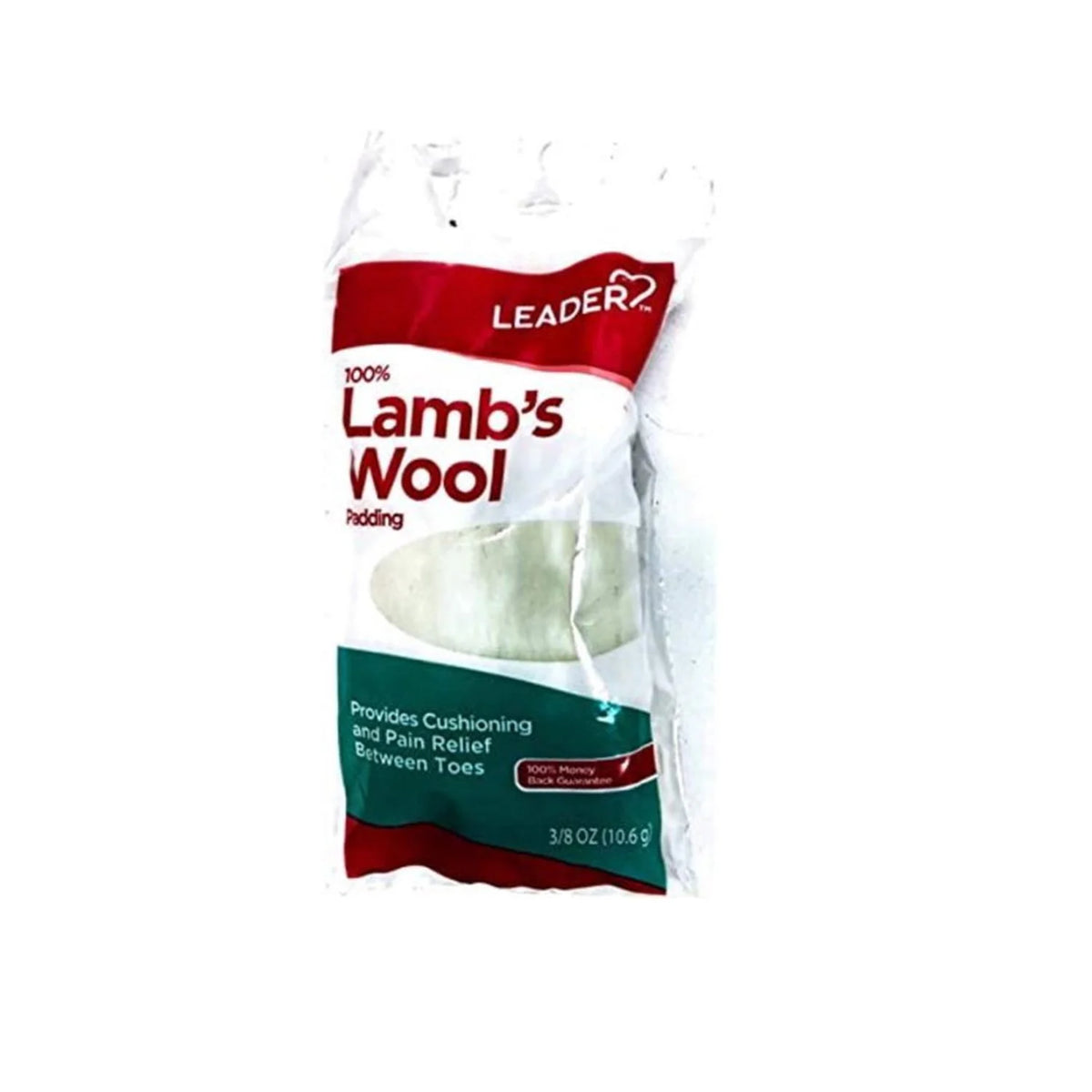 Leader 100% Lambs Wool Padding, Provides Cushioning and Pain Relief 3/8 oz