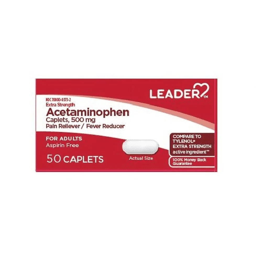 Leader Acetaminophen, Xtra Strength, 500mg, Cap, 50 ct 096295134674C205