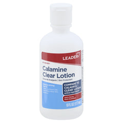 Leader Calamine Clear Lotion, 6 fl oz - Skin Protectant for Itch Relief, Poison Ivy, Oak, and Sumac Treatment