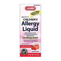 Leader Children Allergy Relief, Cherry Flavor, 4 Oz, 2 Pack