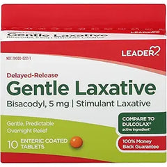 Leader Delayed-Release Gentle Laxative, 10 Enteric Coated Tablets