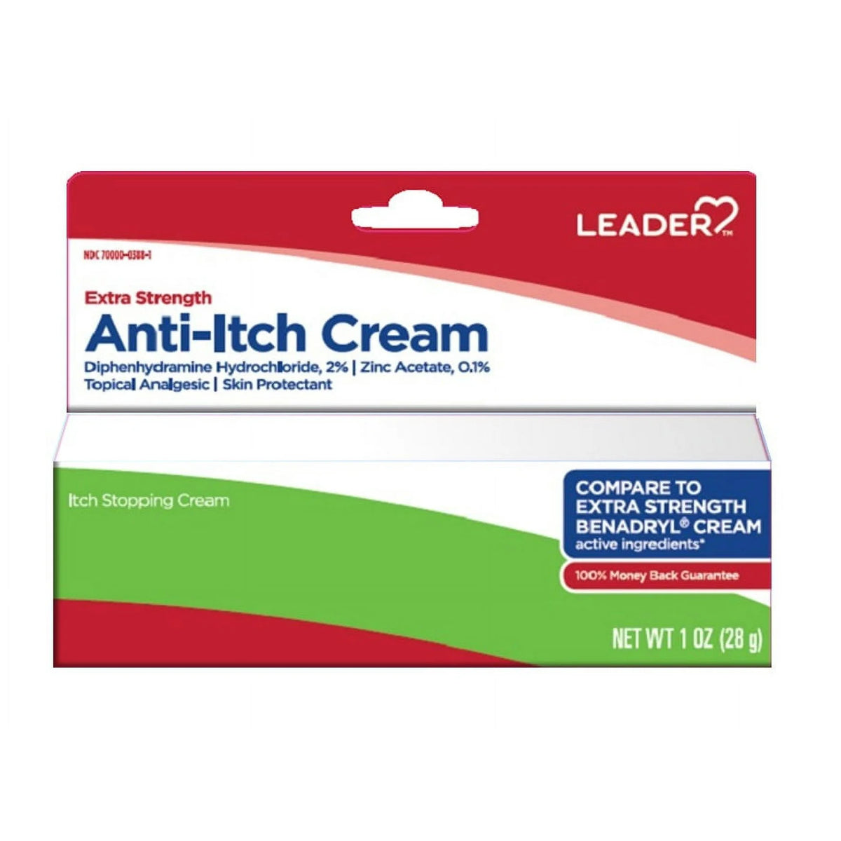 Leader Extra Strength Anti-Itch Cream, 1 oz (28 g)