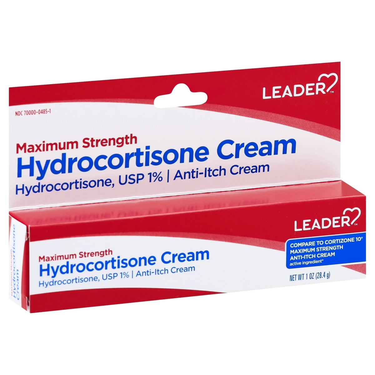 Leader Maximum Strength Hydrocortisone 1% Anti-Itch Cream, 1 oz – Eczema & Psoriasis Itching Relief