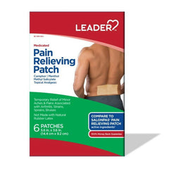 Leader Medicated Pain Relieving Patch, 6 Patches