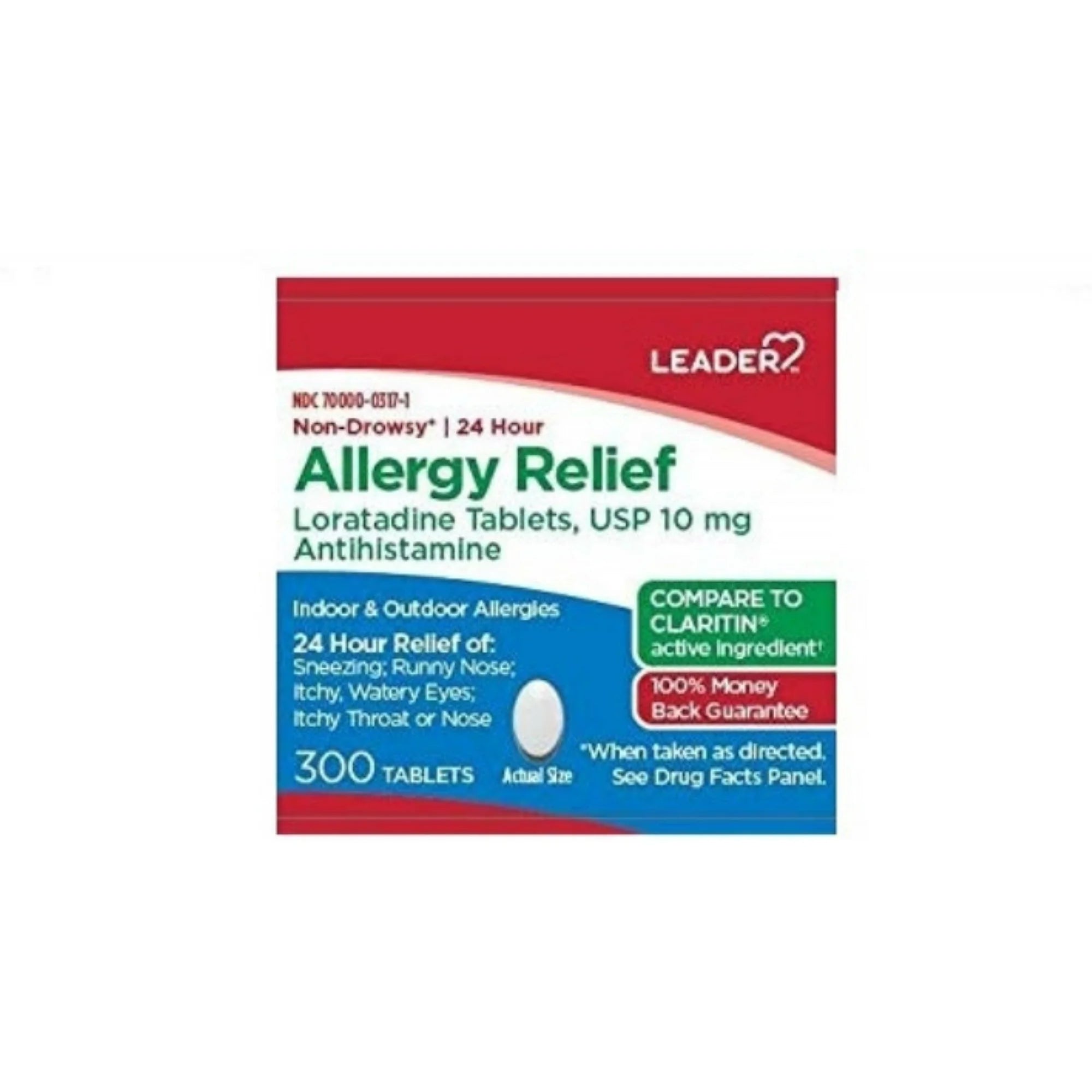 Leader Non-Drowsy Allergy Relief, 300 ea