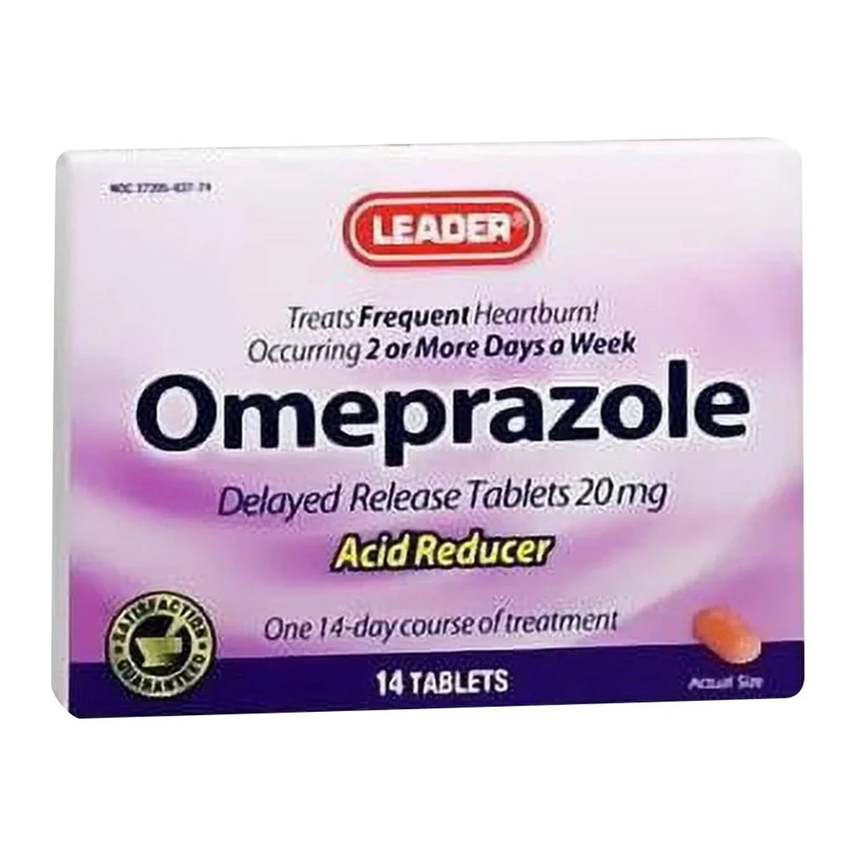 Leader Omeprazole Delayed Release Tablets 20 Mg, 14 Ea, 3 Pack