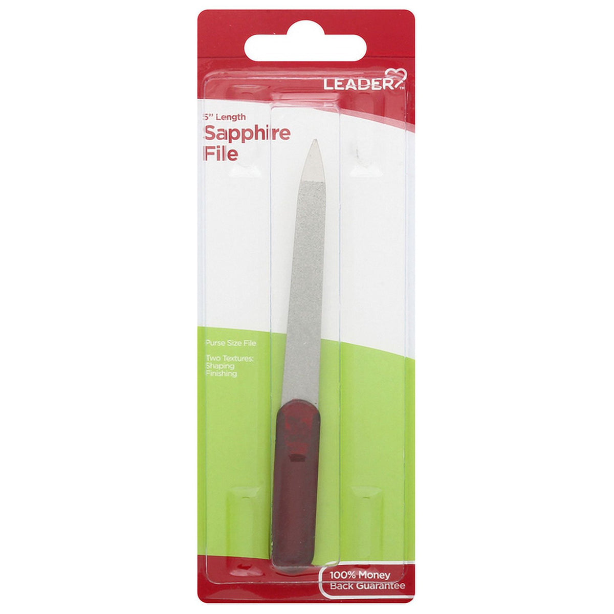 Leader Sapphire File 5 Inch Length, 1 Ea, 2 Pack