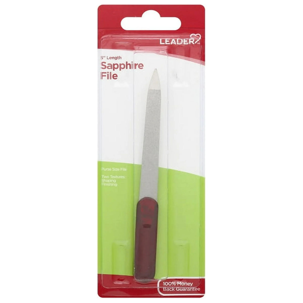 Leader Sapphire File 5 Inch Length, 1 Ea, 6 Pack