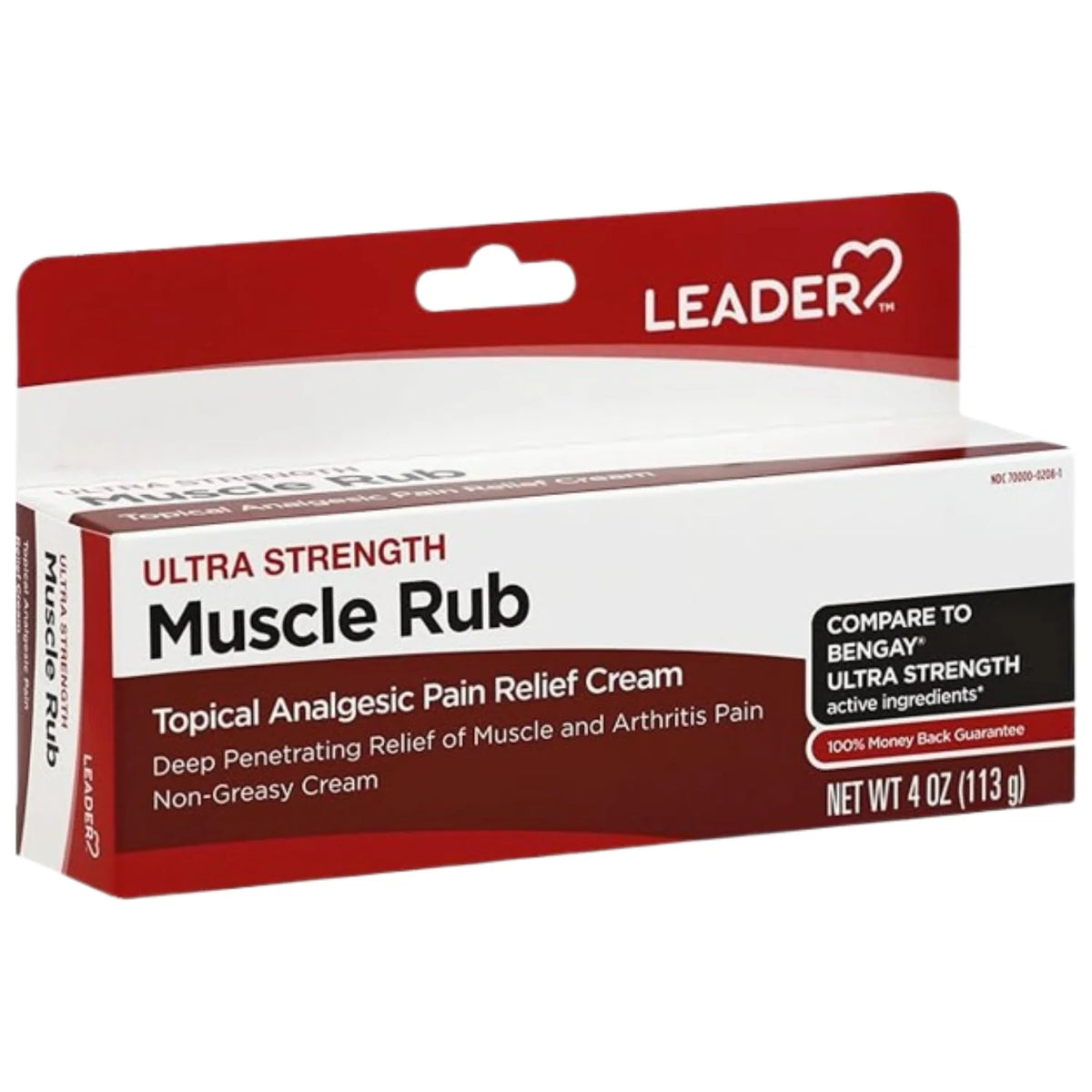 Leader Muscle Rub - Fast-Acting, Deep Penetrating Relief for Sore Muscles and Joints, Minor Arthritis and Back Pain Relief, Non-Greasy Formula Topical Analgesic, Camphor, Menthol & Methyl Salic