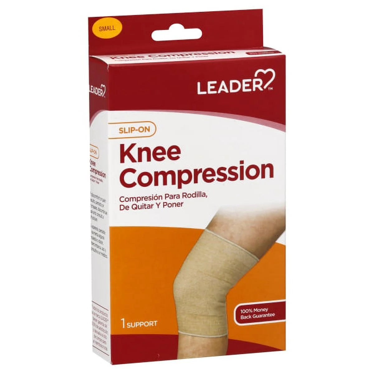 Leader Unisex Slip on Knee Compression Support, Small, 1 Ct