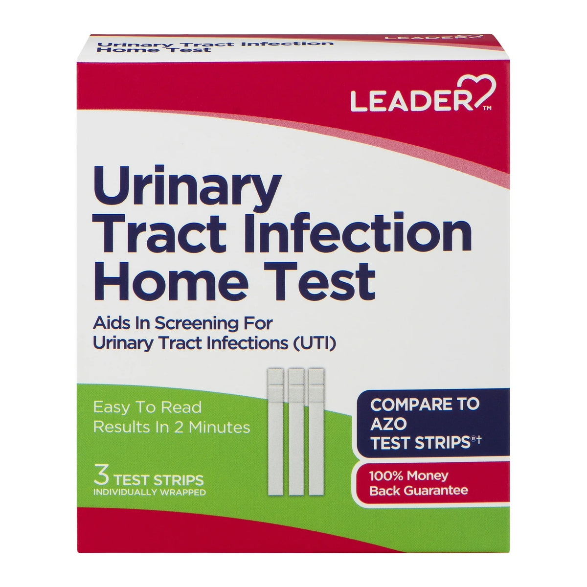 Leader Urinary Tract Infection Home Test Strips, 3 Ea