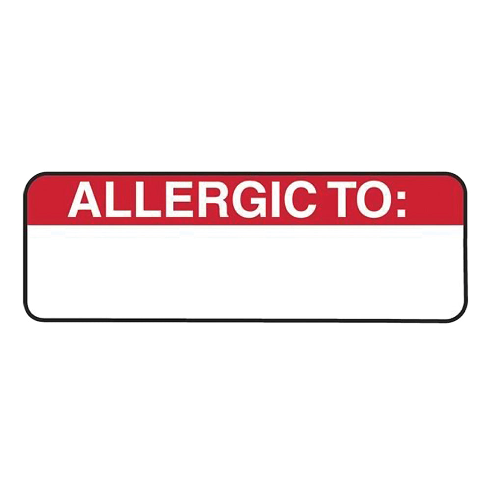 Allergy Warning Medical Labels