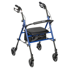 Drive Medical Adjustable Height Rollator, 6" Casters