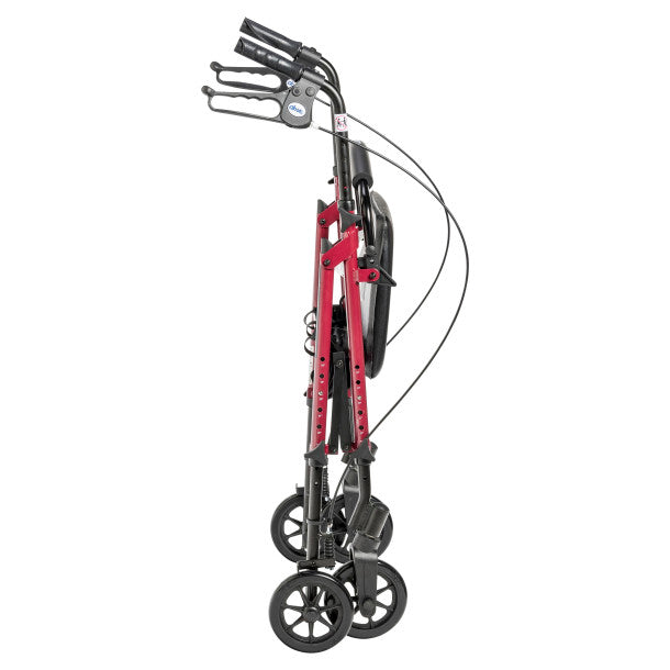 Drive Medical Adjustable Height Rollator, 6" Casters