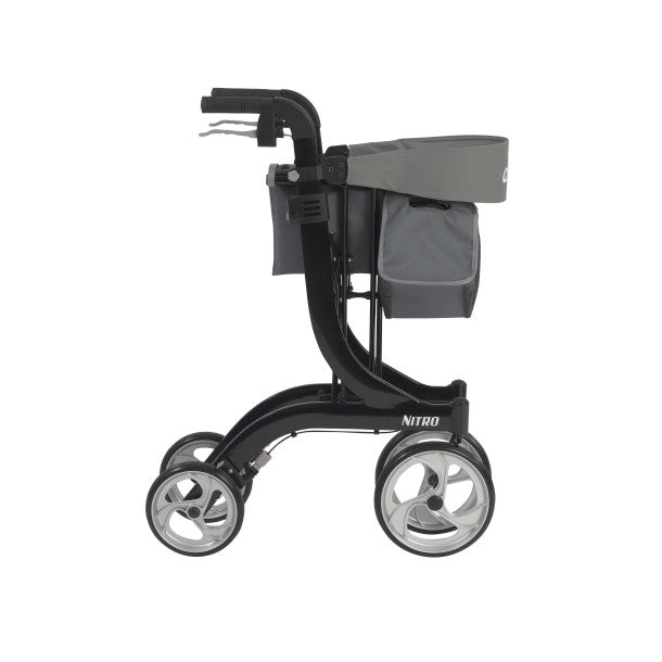 Drive Medical Nitro Aluminum Rollator, 10" Casters