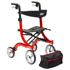 Drive Medical Nitro Aluminum Rollator, 10" Casters